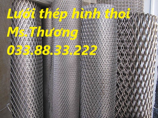 Lưới th&eacute;p h&igrave;nh thoi D3 A38x76mm khổ 1mx10m