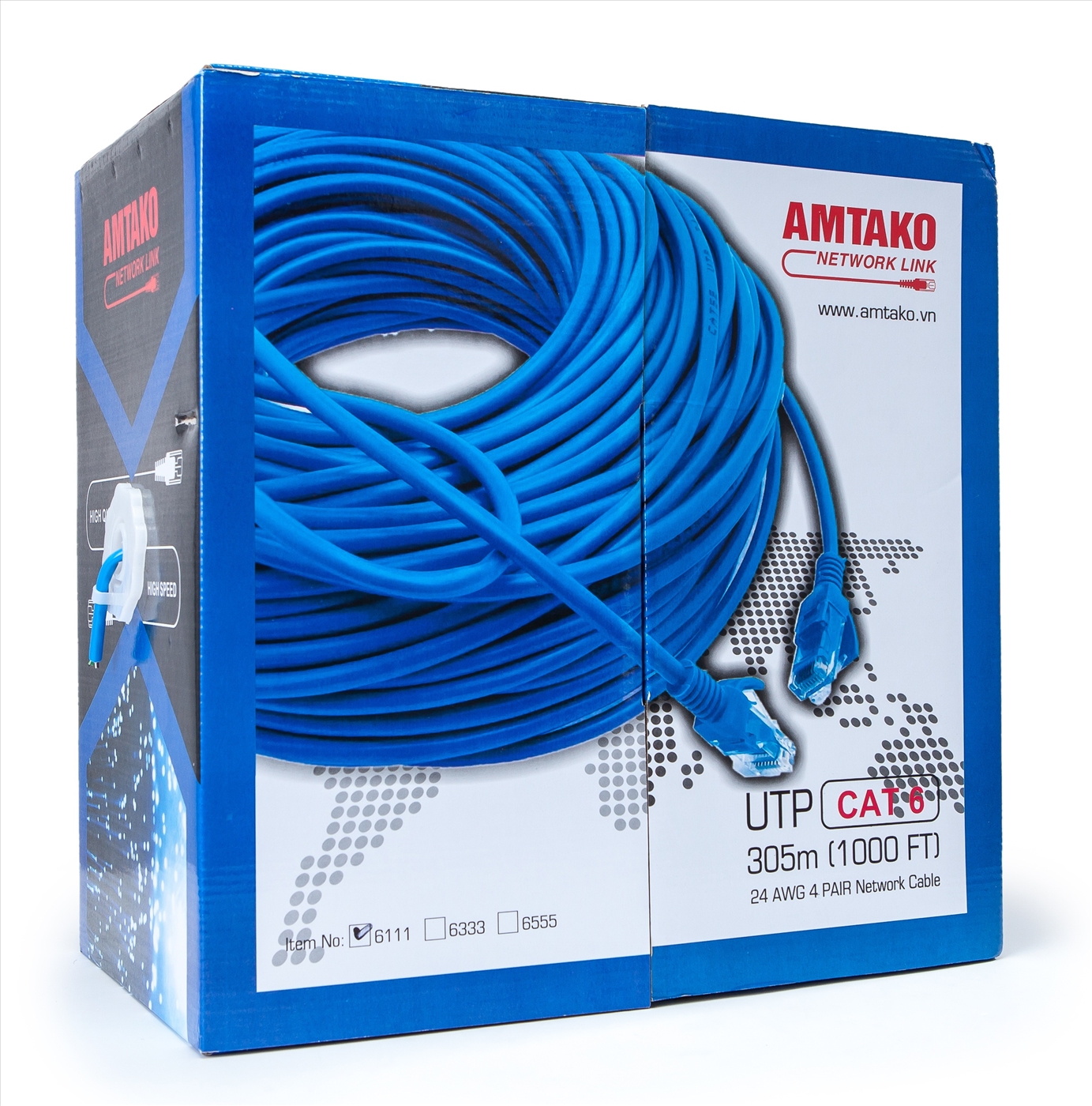 Dây cáp mạng Cat6 AMTAKO 6222
