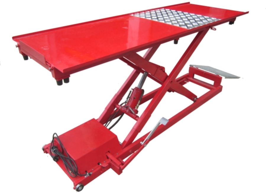 B&agrave;n n&acirc;ng sửa chữa xe m&aacute;y dương nền