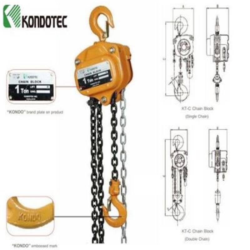 Pa lăng x&iacute;ch k&eacute;o tay 2 tấn Kondotec
