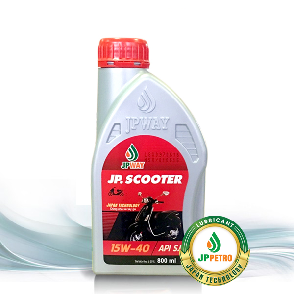 Dầu nhớt dùng cho động cơ xe tay ga 4 thì JP.Scooter 15W-40/SJ